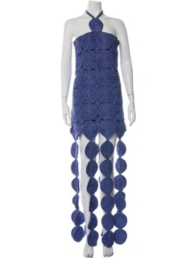 Pre-owned Simon Miller Halterneck Mini Dress In Blue