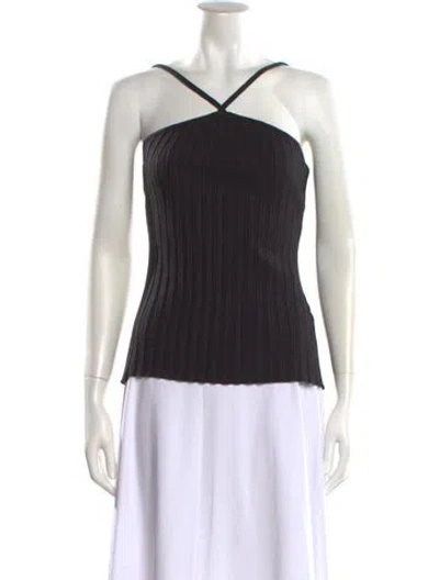 Pre-owned Simon Miller Halterneck Sleeveless Top In Black