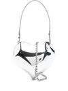 Simon Miller Heart-shaped Molded Clutch Bag In Silver