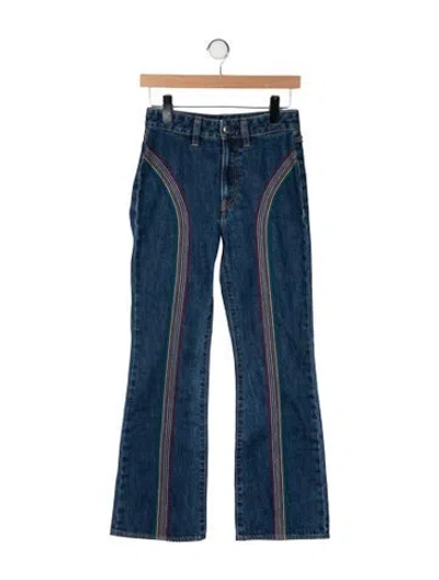 Pre-owned Simon Miller High-rise Flared Jeans In Blue