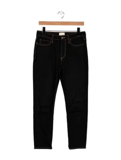 Pre-owned Simon Miller High-rise Straight Leg Jeans In Black