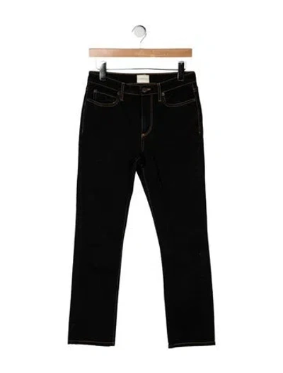 Pre-owned Simon Miller High-rise Straight Leg Jeans In Black