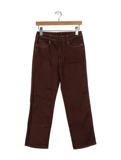 Pre-owned Simon Miller High-rise Straight Leg Jeans In Brown