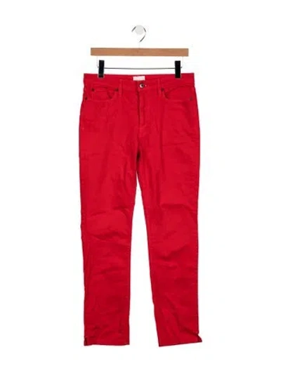 Pre-owned Simon Miller High-rise Straight Leg Jeans In Red