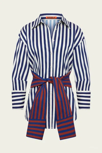 Simon Miller Inna Poplin Top In Multi