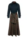 Simon Miller Inna Striped Poplin Maxi Dress In Blue