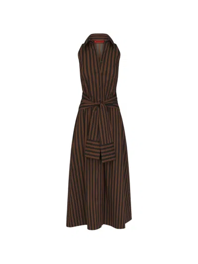 Simon Miller Inna Striped Poplin Maxi Dress In Multi