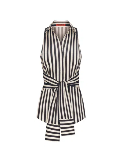 Simon Miller Inna Striped Sleeveless Shirt In Multi