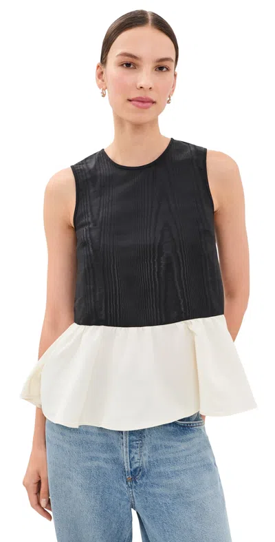 Simon Miller Iris Moire Top Black/bone