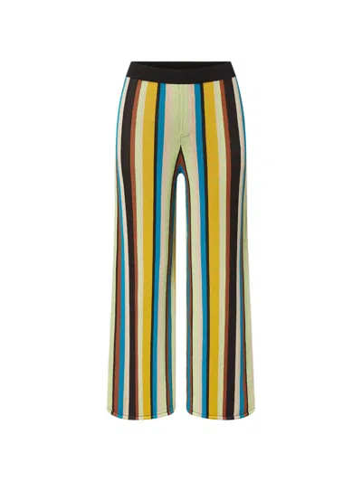 Simon Miller Jabber Stripe-knit Trousers In Multi