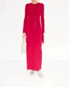 Simon Miller Junjo Long Sleeve Knit Maxi Dress In Sangria In Red