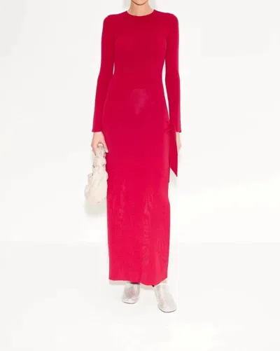 Simon Miller Junjo Long Sleeve Knit Maxi Dress In Sangria In Red