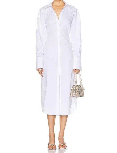 Simon Miller Kerr Poplin Dress In Macadamia In Multi