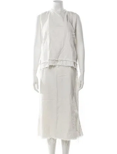 Pre-owned Simon Miller Keyhole Accent Skirt Set In Neutral