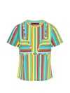 Simon Miller Kini Striped Tee Vibrant Multi Stripe In Multi