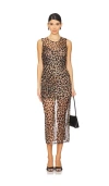 Simon Miller Kinny Mesh Dress In Brown