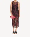 Simon Miller Kinny Mesh Dress In Lip Print In Multi