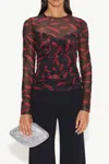 Simon Miller Kinny Mesh Top In Lip Print