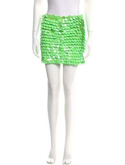 Pre-owned Simon Miller Lace Pattern Mini Skirt W/ Tags In Green
