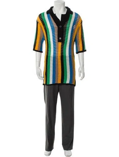 Pre-owned Simon Miller Lace Pattern Short Sleeve Shirt In Multi