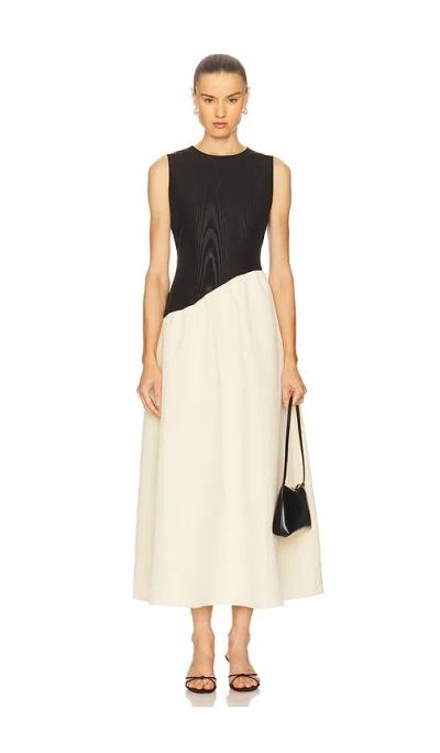 Simon Miller Laurel Moire Midi Dress In Black