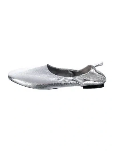 Pre-owned Simon Miller Leather Ballet Flats In Silver