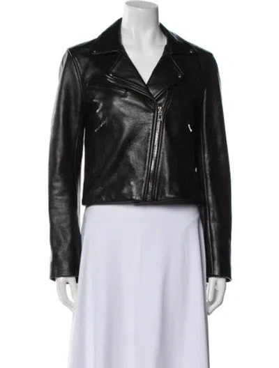 Pre-owned Simon Miller Leather Biker Jacket In Black