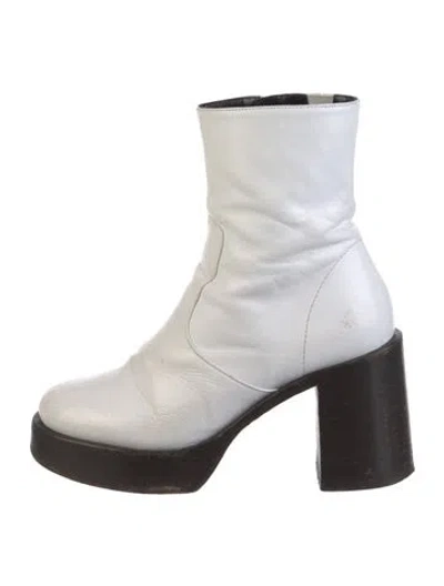 Pre-owned Simon Miller Leather Boots In White