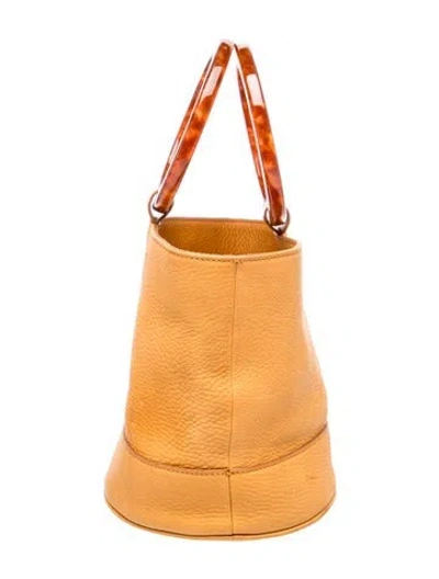 Pre-owned Simon Miller Leather Bucket Bag In Brown/neutrals