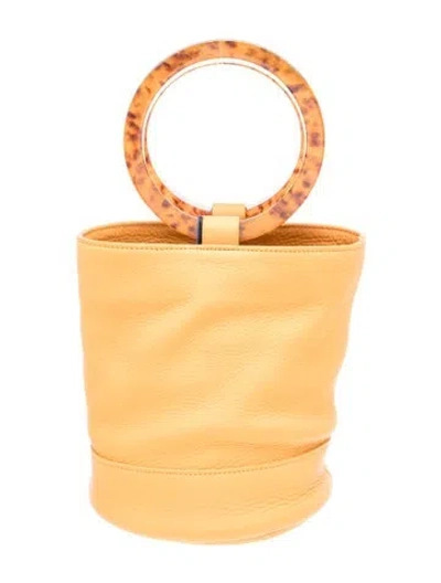Pre-owned Simon Miller Leather Bucket Bag W/ Tags In Yellow