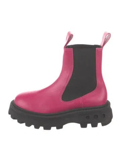 Pre-owned Simon Miller Leather Chelsea Boots In Pink