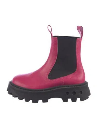Pre-owned Simon Miller Leather Chelsea Boots In Pink