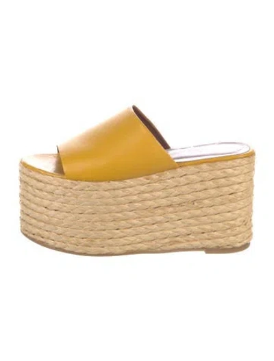 Pre-owned Simon Miller Leather Espadrilles In Yellow