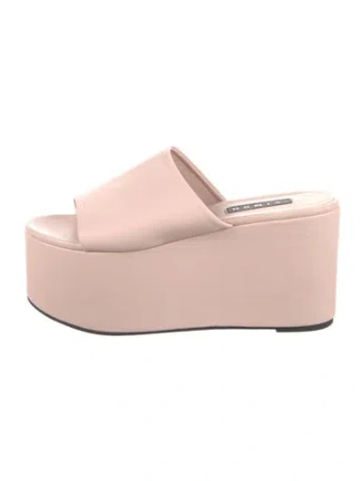 Pre-owned Simon Miller Leather Flats In Pink