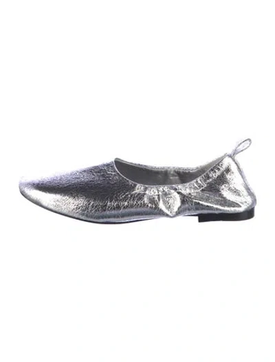 Pre-owned Simon Miller Leather Flats In Silver
