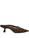 Simon Miller Leather Heeled Mules In Multi
