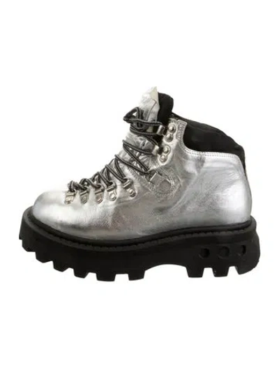 Pre-owned Simon Miller Leather Hiking Boots In Silver