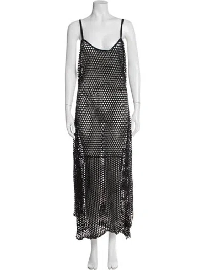 Pre-owned Simon Miller Leather Long Dress In Black