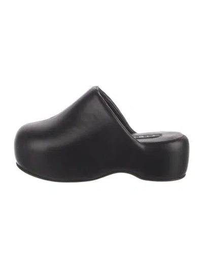 Pre-owned Simon Miller Leather Mules In Black