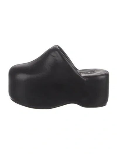 Pre-owned Simon Miller Leather Mules In Black