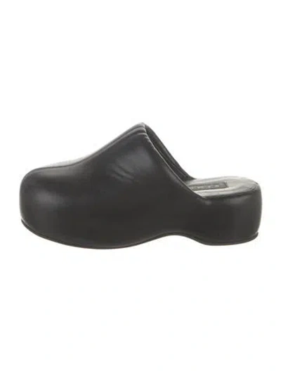 Pre-owned Simon Miller Leather Mules In Black