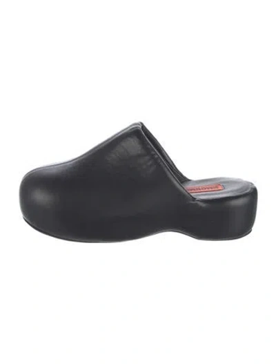 Pre-owned Simon Miller Leather Mules In Black