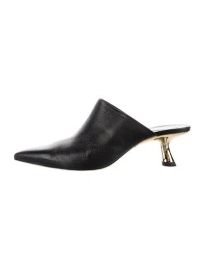 Pre-owned Simon Miller Leather Mules In Black