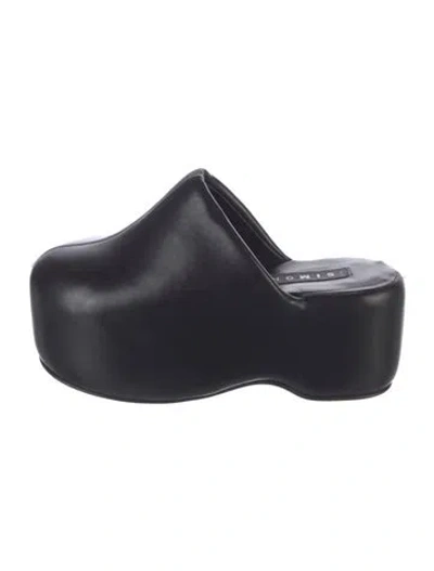 Pre-owned Simon Miller Leather Mules In Black