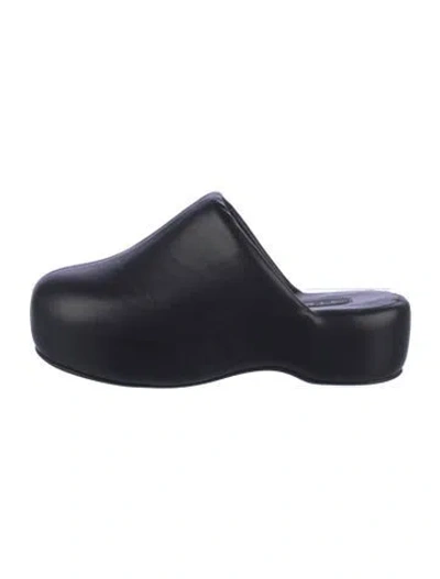 Pre-owned Simon Miller Leather Mules In Black