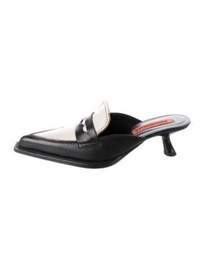 Pre-owned Simon Miller Leather Mules In Black