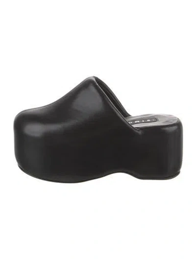 Pre-owned Simon Miller Leather Mules In Black
