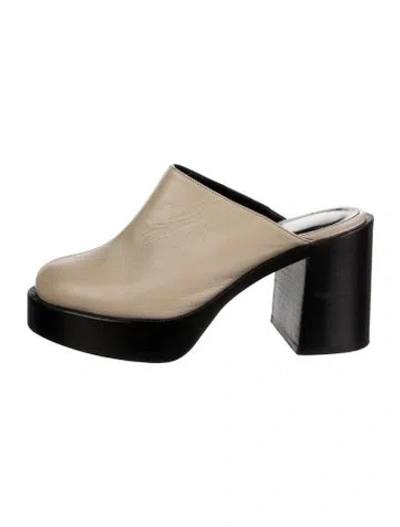 Pre-owned Simon Miller Leather Mules In Black