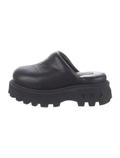 Pre-owned Simon Miller Leather Mules In Black
