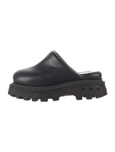 Pre-owned Simon Miller Leather Mules In Black